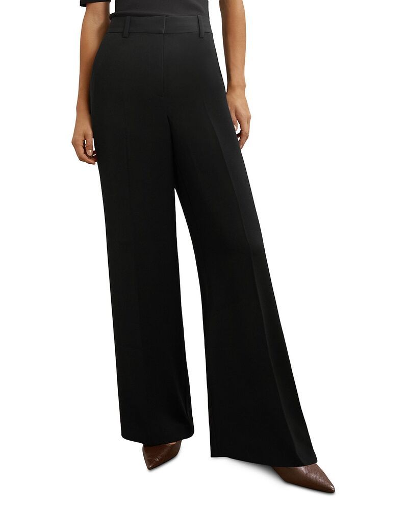 レイス レディース ボトムス カジュアルパンツ ワイドレッグ プチ REISS Petite Margeaux Wide Leg Pants Black ブラック