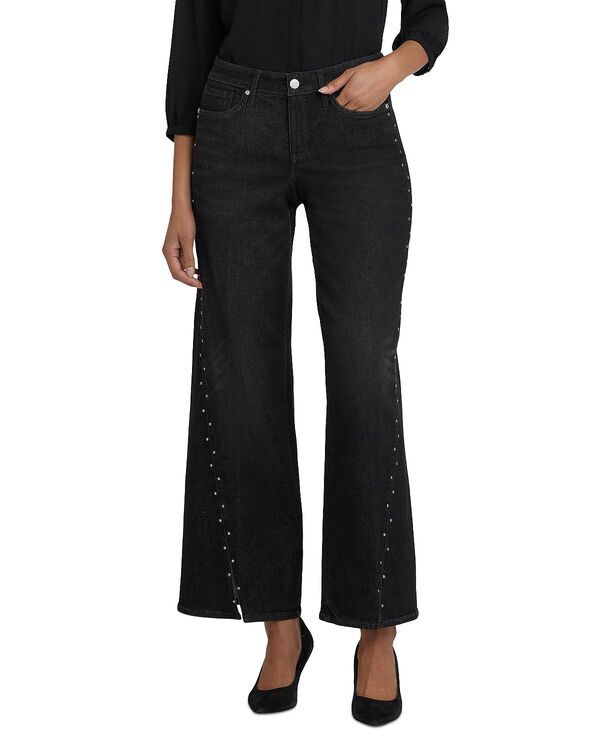エヌワイディージェイ レディース ボトムス デニムパンツ ワイドレッグ ジーンズ NYDJ Teresa High Rise Rhinestone Wide Leg Jeans in French Nightfall French Night