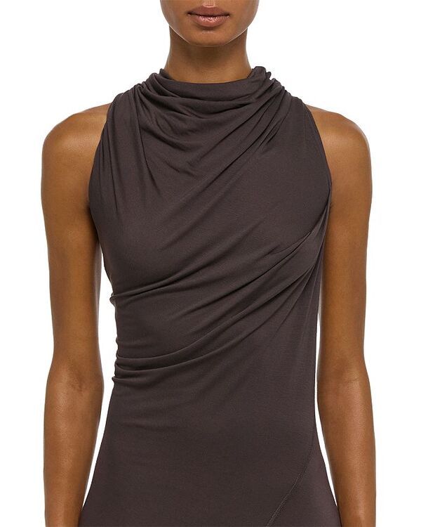 ヘルムート ラング レディース トップス ワンピース ドレープ マキシ Helmut Lang Draped Maxi Dress Dark Roast ヘルムート ラング レディース トップス ワンピース ドレープ マキシ Helmut Lang Draped Maxi Dress Dark Roast