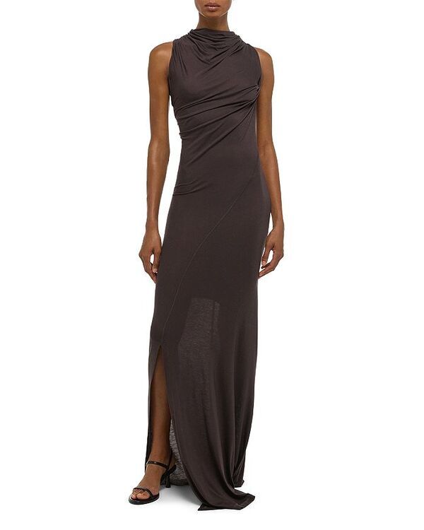 ヘルムート ラング レディース トップス ワンピース ドレープ マキシ Helmut Lang Draped Maxi Dress Dark Roast ヘルムート ラング レディース トップス ワンピース ドレープ マキシ Helmut Lang Draped Maxi Dress Dark Roast