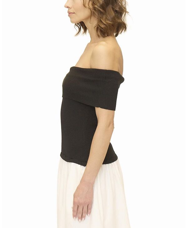 セントラルパークウェスト レディース トップス ワンピース Central Park West Womens Darcy Mixed Media Off Shoulder Dress Black ブラック