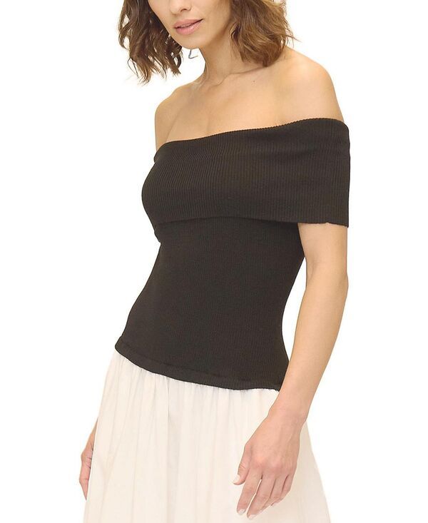 セントラルパークウェスト レディース トップス ワンピース Central Park West Womens Darcy Mixed Media Off Shoulder Dress Black ブラック