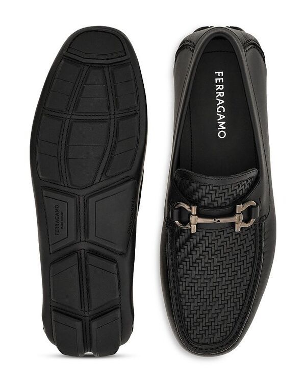 フェラガモ レディース シューズ スリッポン・ローファー レザー FERRAGAMO Mens Parigi Leather Loafers Nero