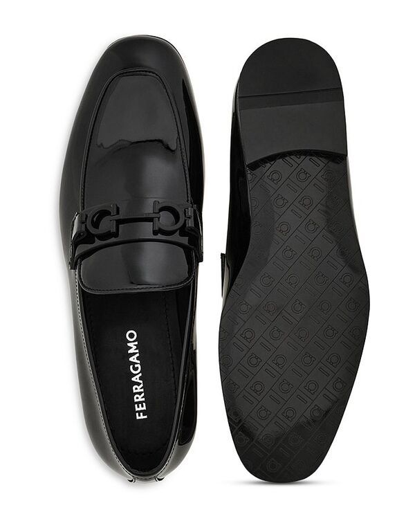 フェラガモ レディース シューズ スリッポン・ローファー レザー FERRAGAMO Mens Baltyver Patent Leather Loafers Nero フェラガモ レディース シューズ スリッポン・ローファー レザー FERRAGAMO Mens Baltyver Patent Leather Loafers Nero