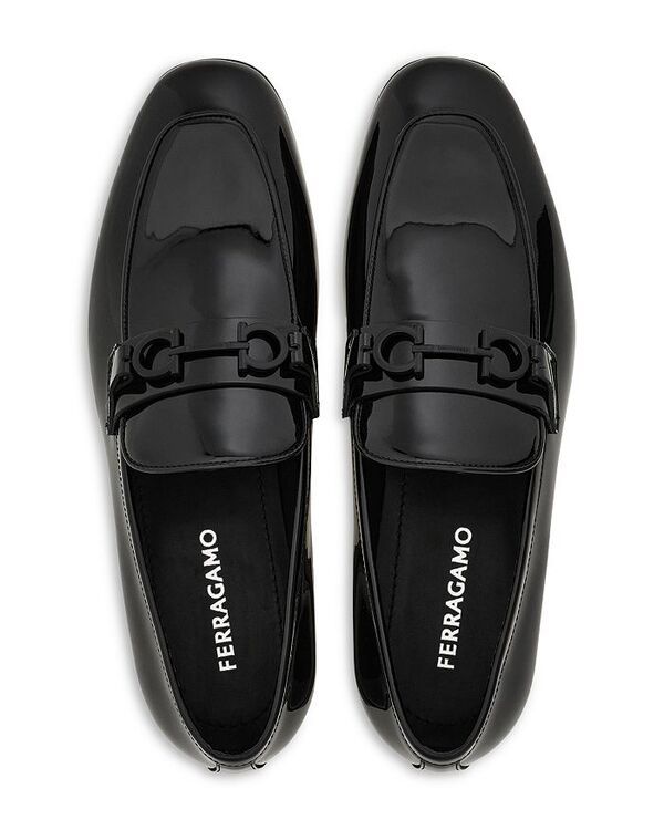 フェラガモ レディース シューズ スリッポン・ローファー レザー FERRAGAMO Mens Baltyver Patent Leather Loafers Nero フェラガモ レディース シューズ スリッポン・ローファー レザー FERRAGAMO Mens Baltyver Patent Leather Loafers Nero