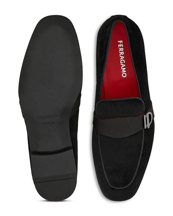 フェラガモ レディース シューズ スリッポン・ローファー ベルベット FERRAGAMO Mens Bitter Velvet Loafers Nero フェラガモ レディース シューズ スリッポン・ローファー ベルベット FERRAGAMO Mens Bitter Velvet Loafers Nero