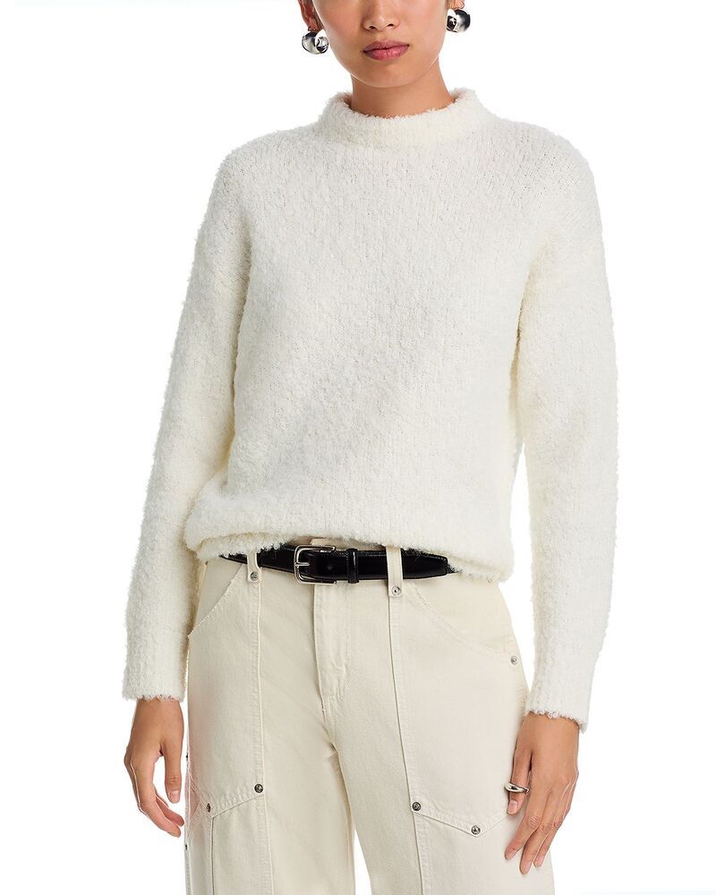アクア レディース アウター ニット・セーター AQUA Boucl Sweater Exclusive Cream クリーム