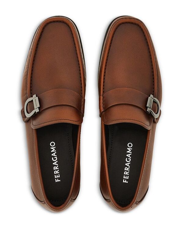 フェラガモ レディース シューズ スリッポン・ローファー FERRAGAMO Mens Buckle Slip On Loafers Natural