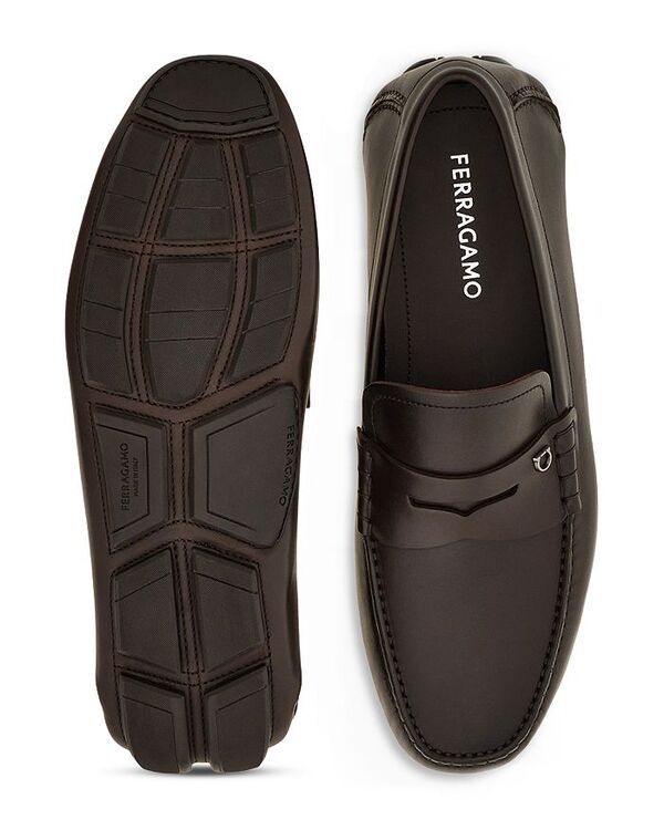 フェラガモ レディース シューズ スリッポン・ローファー レザー FERRAGAMO Mens Timothy Leather Penny Loafers T Moro