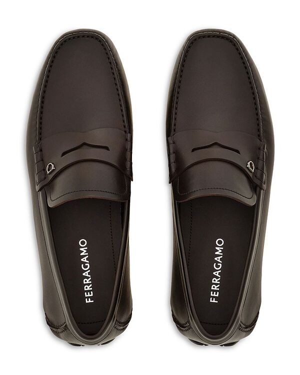 フェラガモ レディース シューズ スリッポン・ローファー レザー FERRAGAMO Mens Timothy Leather Penny Loafers T Moro