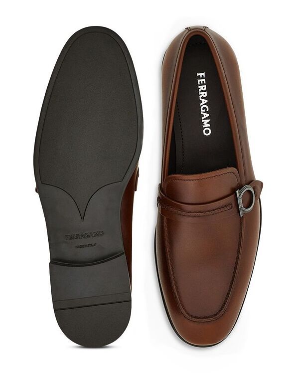 フェラガモ レディース シューズ スリッポン・ローファー レザー FERRAGAMO Mens Terrence Leather Loafers Naturale