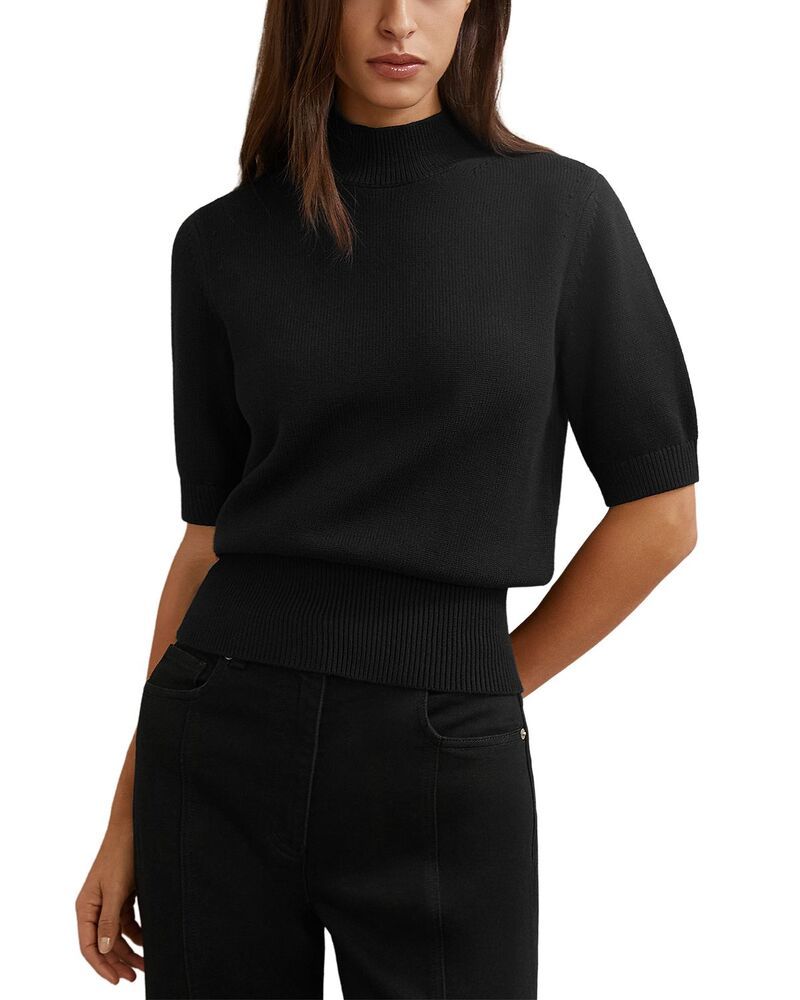 レイス レディース アウター ニット・セーター スタンドネック REISS Aria Funnel Neck Sweater Black ブラック