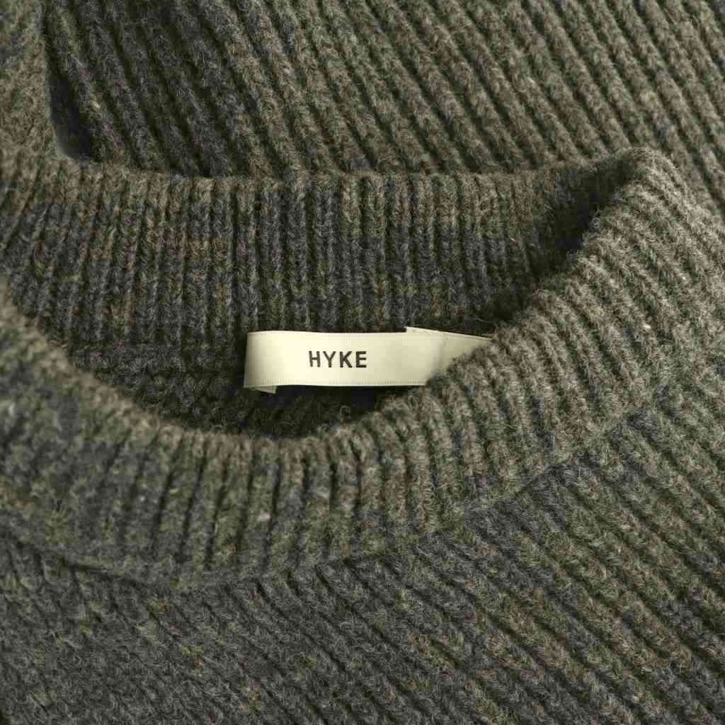 ハイク HYKE 25AW RIBBED KNIT WOOL SHRUG リブニットウールシュラッグ