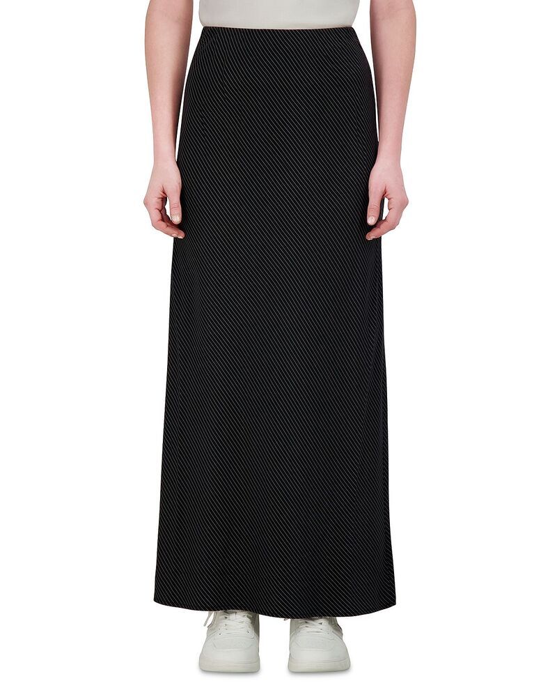 ポイント レディース ボトムスカート Point Brushed Straight Slip Skirt Black Stripe ブラック