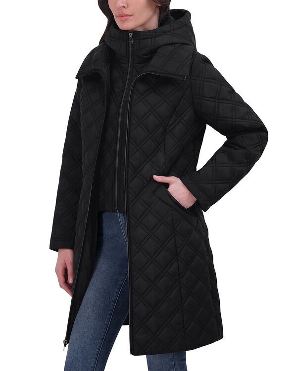 タハリ レディース アウター コート キルティング Tahari Laura Quilted Coat Noir