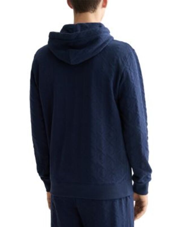 スコッチアンドソーダ メンズ アウター パーカー・スウェット パイル Scotch Soda Jacquard Terry Hoodie Peacoat