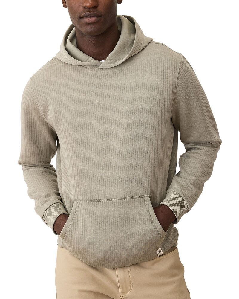 マリーン レイヤー メンズ アウター パーカー・スウェット リブ Marine Layer Corbet Ribbed Hoodie Taupe トープ