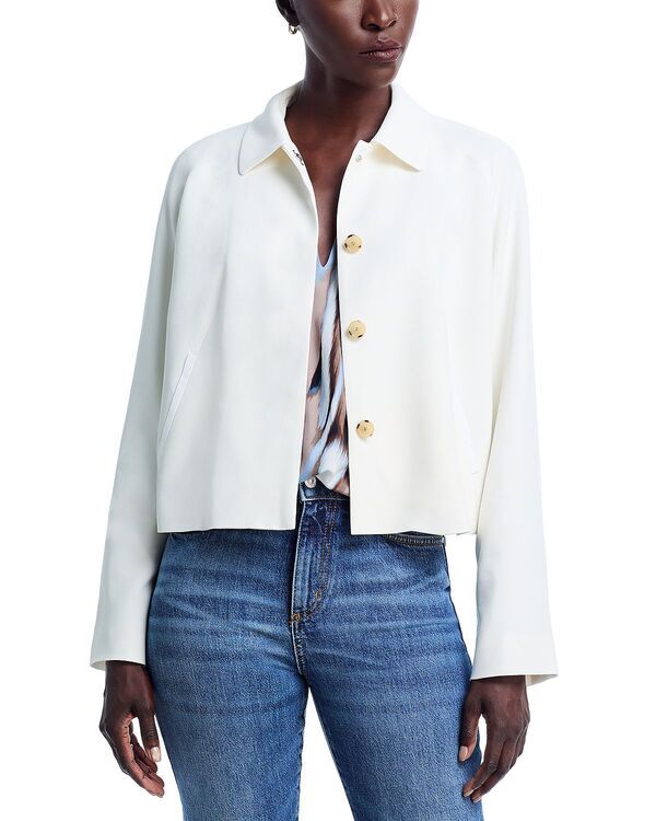 ボス レディース アウター ジャケット・ブルゾン BOSS Jandera Jacket Open White ホワイト