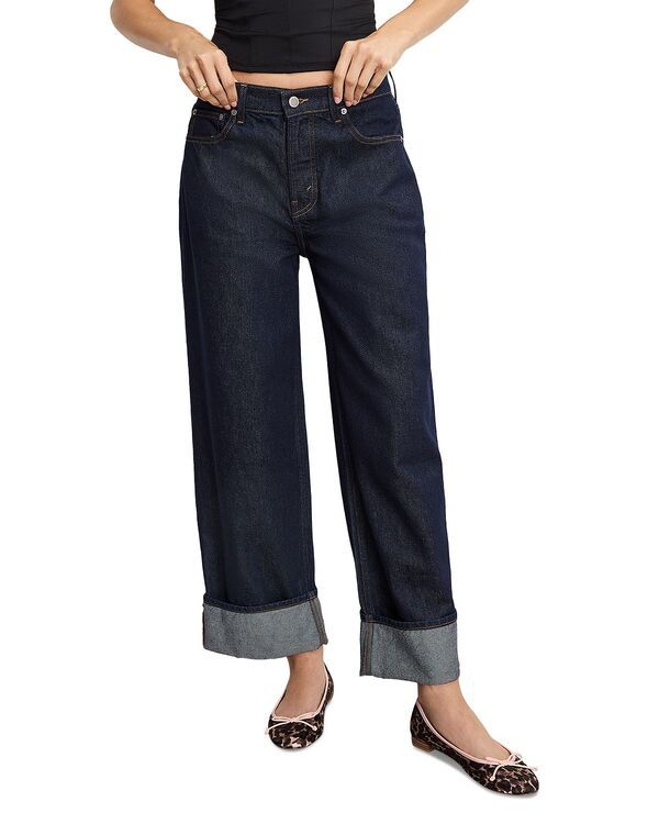 グッドアメリカン レディース ボトムス デニムパンツ ジーンズ Good American Good Standard Baggy Cuffed Jeans indigo1006 Indigo1006