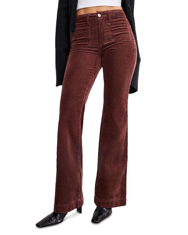 グッドアメリカン レディース ボトムス デニムパンツ コーデュロイ ジーンズ Good American Good Legs Flare Corduroy Jeans in Walnut