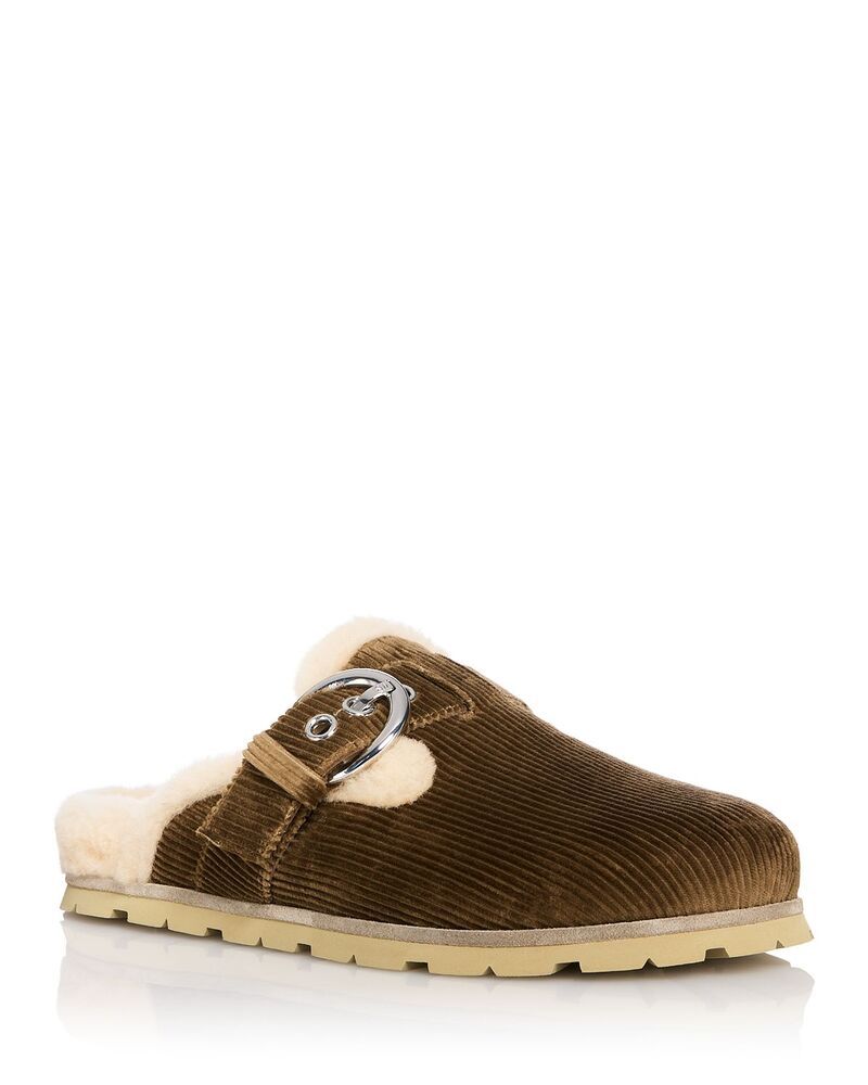 スチュアート ワイツマン レディース シューズ サンダル Stuart Weitzman Womens Chrystie Shearling Clogsmokey Taupe トープ