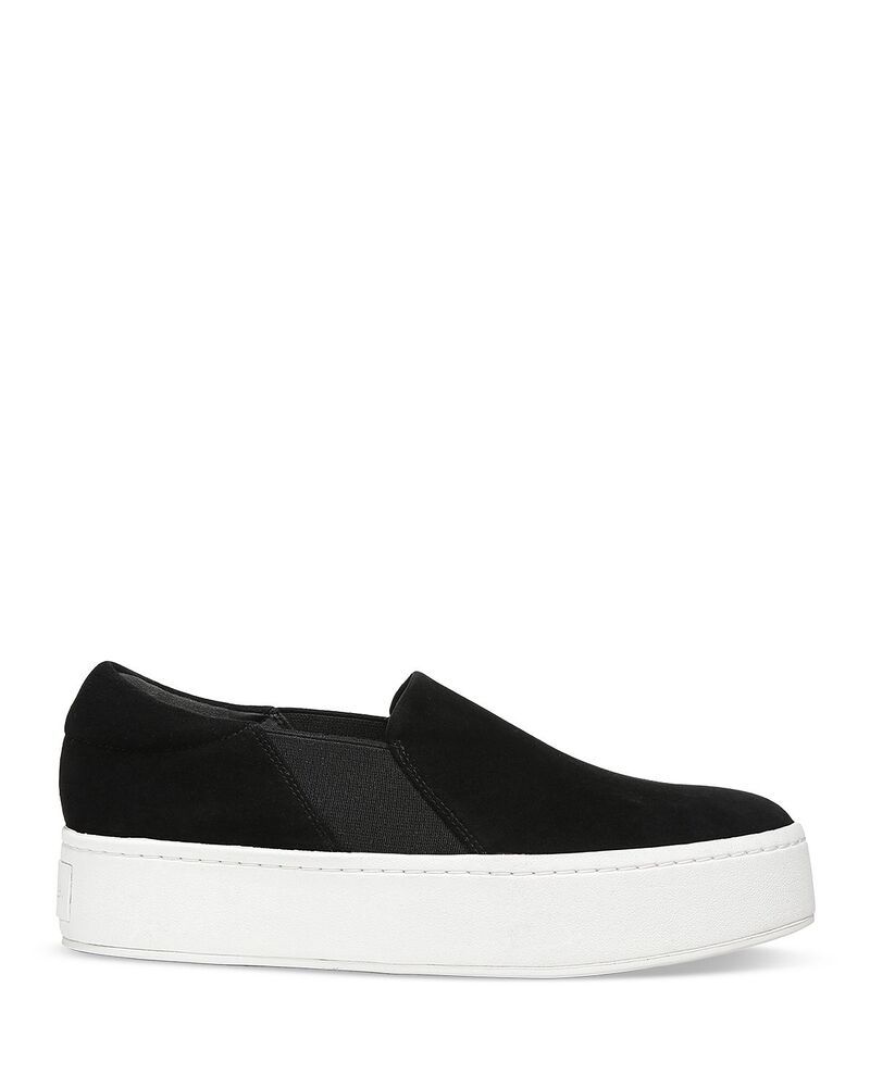 ヴィンス レディース シューズ スリッポン・ローファー スニーカー Vince Womens Warren Slip On Loafer Sneakers Black Suede ブラック