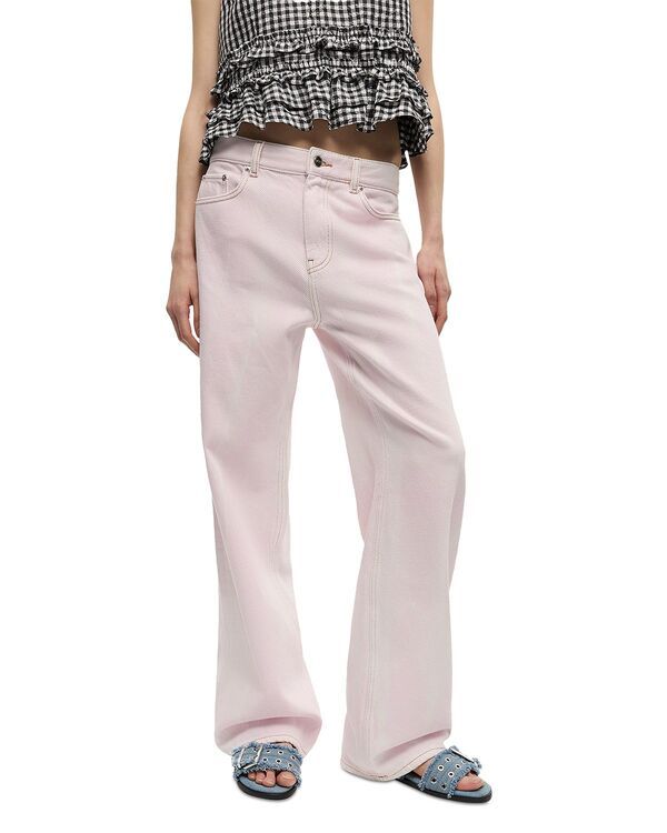ガニー レディース ボトムス デニムパンツ ジーンズ GANNI Overdyed Izey Jeans in Chalk Pink チョーク