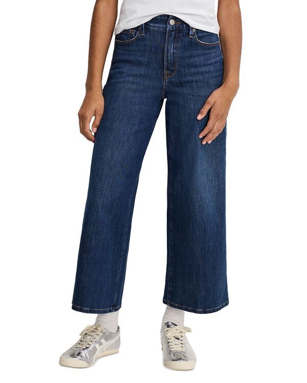 グッドアメリカン レディース ボトムス デニムパンツ クロップド ジーンズ Good American Softech Good Waist Palazzo Cropped Jeans indigo977 Indigo977