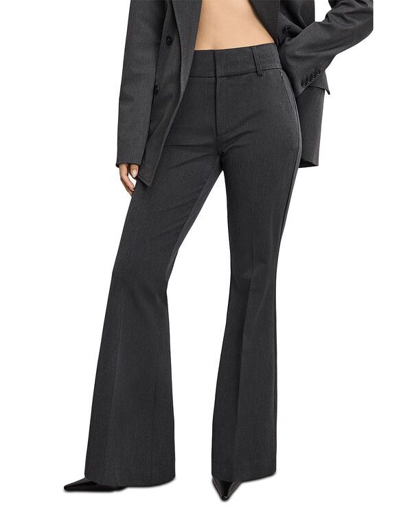 グッドアメリカン レディース ボトムス カジュアルパンツ Good American Essential Suiting Flare Trousers Dark Heather Gray グレー