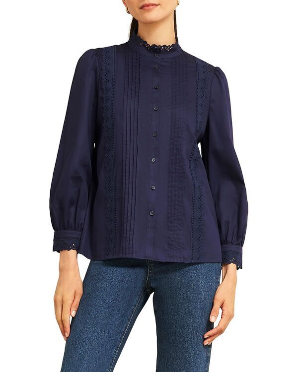 ホッブスロンドン レディース トップス シャツ ブラウス HOBBS LONDON Cici Blouse True Navy ネイビー