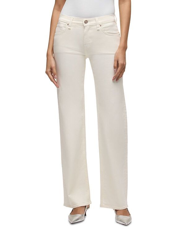 ハドソン レディース ボトムス デニムパンツ ローライズ ジーンズ Hudson Kelli Low Rise Straight Jeans in Ecru エクリュ