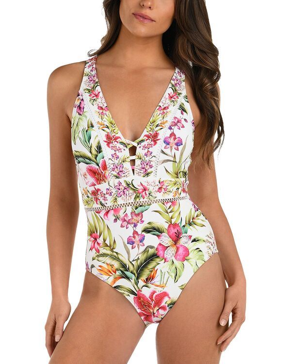 ラブランカ レディース 水着 上下セット La Blanca Polynesian Plunge One Piece Swimsuit Multi マルチカラー