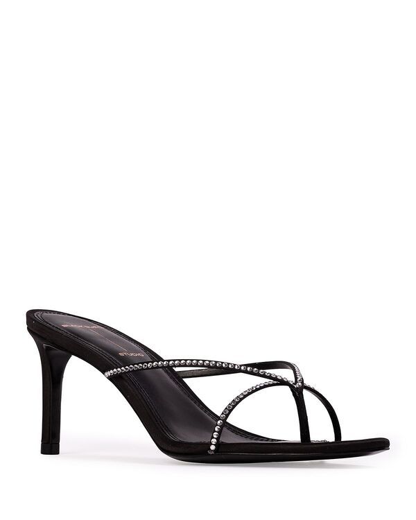 ブラックスエードスタジオ レディース シューズ サンダル ヒール Black Suede Studio Womens Jade Higheel Sandals Black Satin ブラック