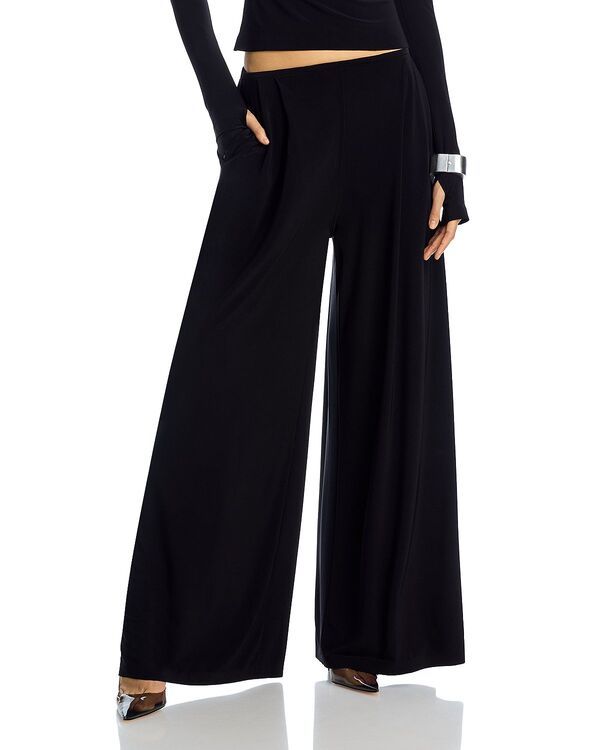 ノーマカマリ レディース ボトムス カジュアルパンツ ワイドレッグ Norma Kamali Wide Leg Pants Black ブラック