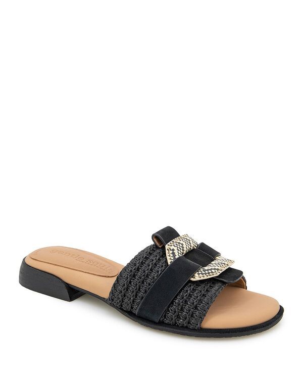 ケネスコール レディース シューズ サンダル Gentle Souls by Kenneth Cole Womens Hudson Slide Sandals Black Raffia ブラック
