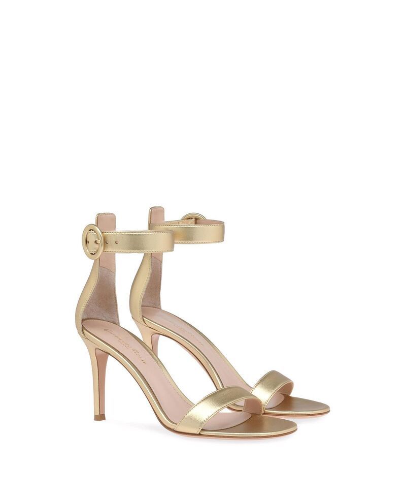 ジャンヴィト ロッシ レディース シューズ サンダル Gianvito Rossi Womens Portofino 85 Sandals Gold Nappa Leather ゴールド