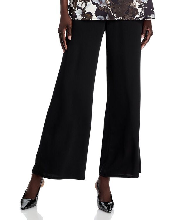 キャロライン ローズ レディース ボトムス カジュアルパンツ ワイドレッグ クレープ Caroline Rose Crepe Wide Leg Pants Black ブラック