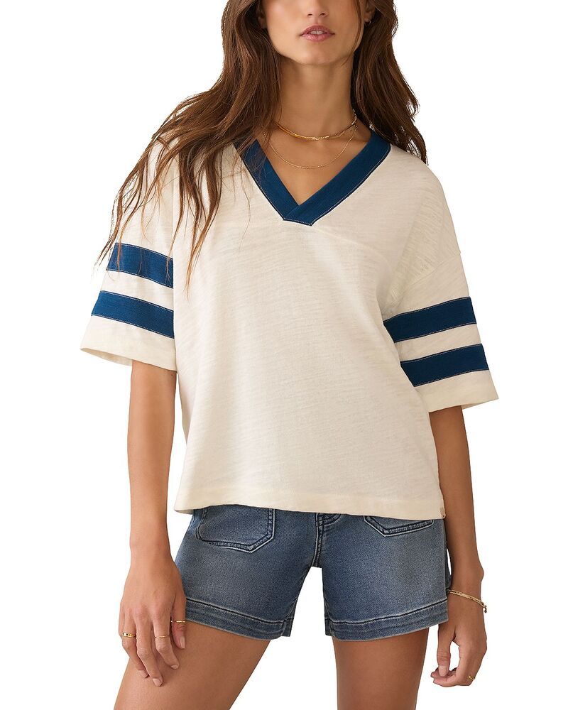 ファレティ レディース トップス Tシャツ Faherty Sunwashed Varsity Tee Titan Varsity