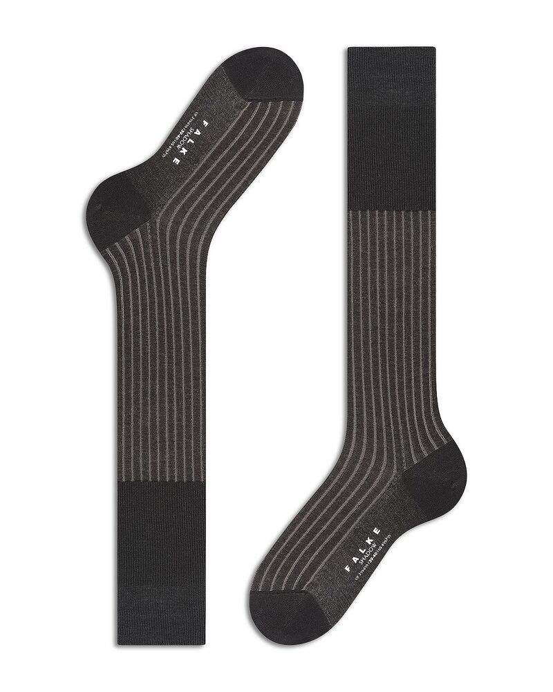 ファルケ メンズ アンダーウェア 靴下 Falke Shadow Knee High Socks GreyWhite ホワイト