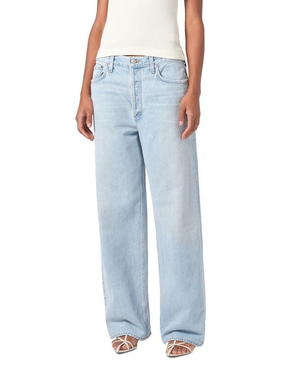 アゴルド レディース ボトムス デニムパンツ ストレート ローライズ ジーンズ AGOLDE Low Rise Baggy Straight Leg Jeans in Spark