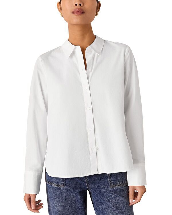 ホイッスルズ レディース トップス シャツ プチ Whistles Petite Boxy Long Sleeve Shirt White ホワイト