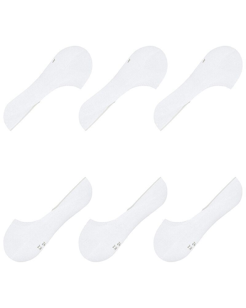 ファルケ メンズ アンダーウェア 靴下 コットン Falke Step Cotton Blend Solid Medium Cut No Show Socks Pack of 3 White ホワイト