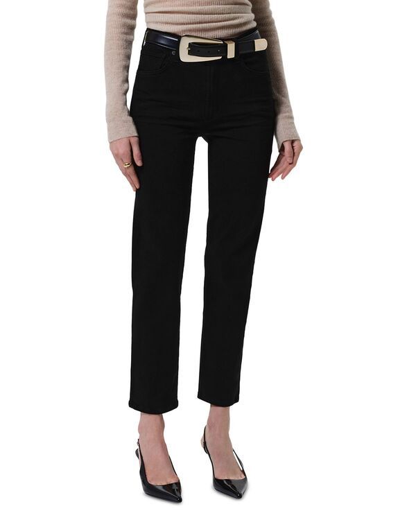 シチズンズ オブ ヒューマニティ レディース ボトムス デニムパンツ プラスサイズ ジーンズ Citizens of Humanity Caia High Rise Straight Jeans with Clean Hem in Plush Black ブラ