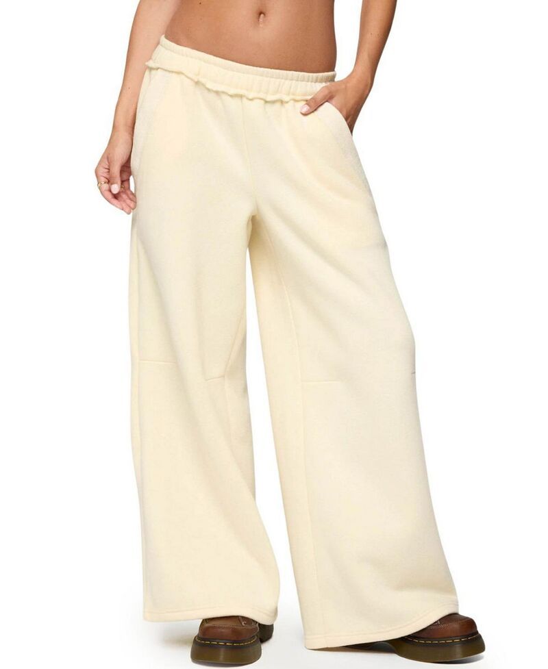 アディクテッド レディース ボトムス カジュアルパンツ スウェットパンツ Edikted Kori Oversized Sweatpants Yellow イエロー