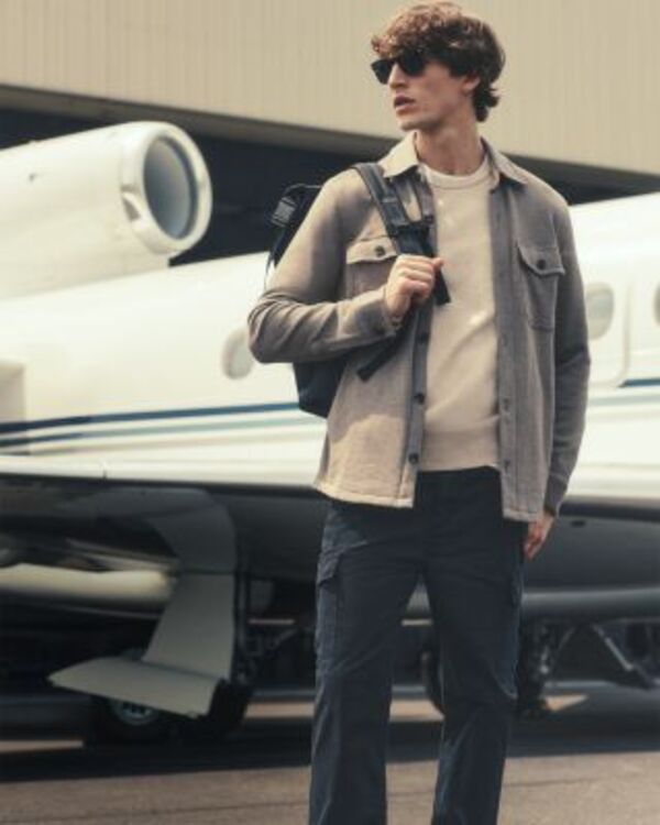 ファレティ メンズ アウター ジャケット・ブルゾン シャツ Faherty Inlet Shirt Jacket Medium Grey Mlange グレー