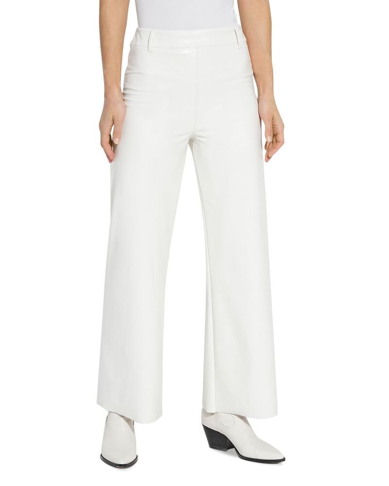 リジー レディース ボトムス カジュアルパンツ クロップド レザー フェイクレザー Lyss High Rise Faux Leather Cropped Pants White ホワイト
