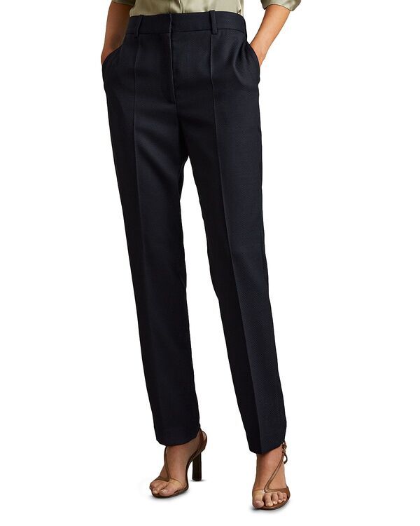 レイス レディース ボトムス カジュアルパンツ REISS Hallie Tailored Slim Leg Pants Navy ネイビー