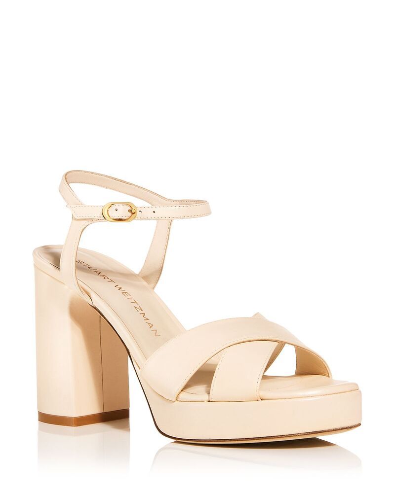 スチュアート ワイツマン レディース シューズ サンダル プラットフォーム Stuart Weitzman Womens Dayna Crisscross Platform Sandalseashell