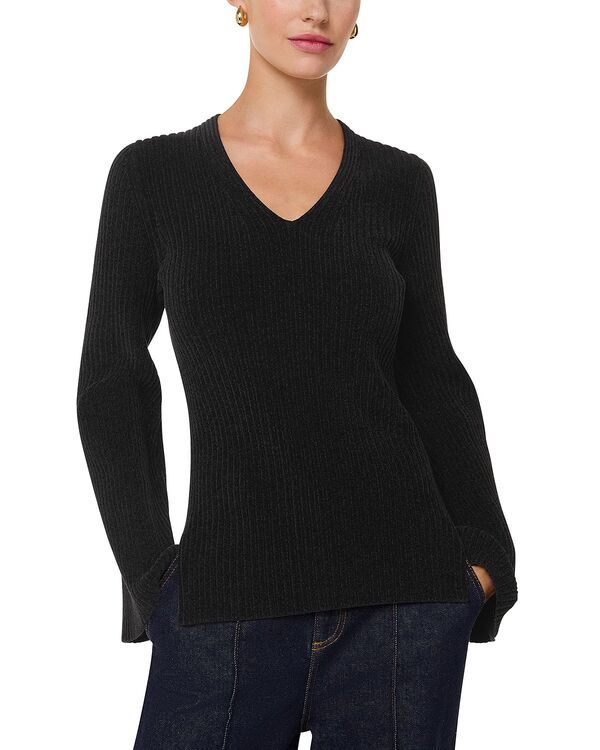 ホイッスルズ レディース アウター ニット・セーター Vネック Whistles Chenille V Necknit Sweater Black ブラック