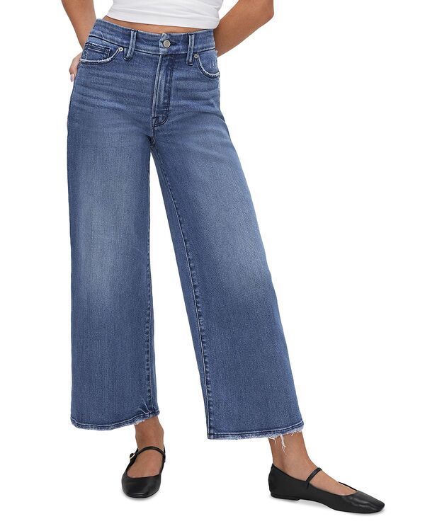 グッドアメリカン レディース ボトムス デニムパンツ ワイドレッグ ジーンズ Good American Good Waist High Rise Wide Leg Jeans indigo 338 Indigo 338 インディゴ